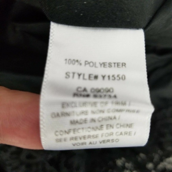 Linea Domani Dress 8 Black White Tank Style Lace - Picture 11 of 12